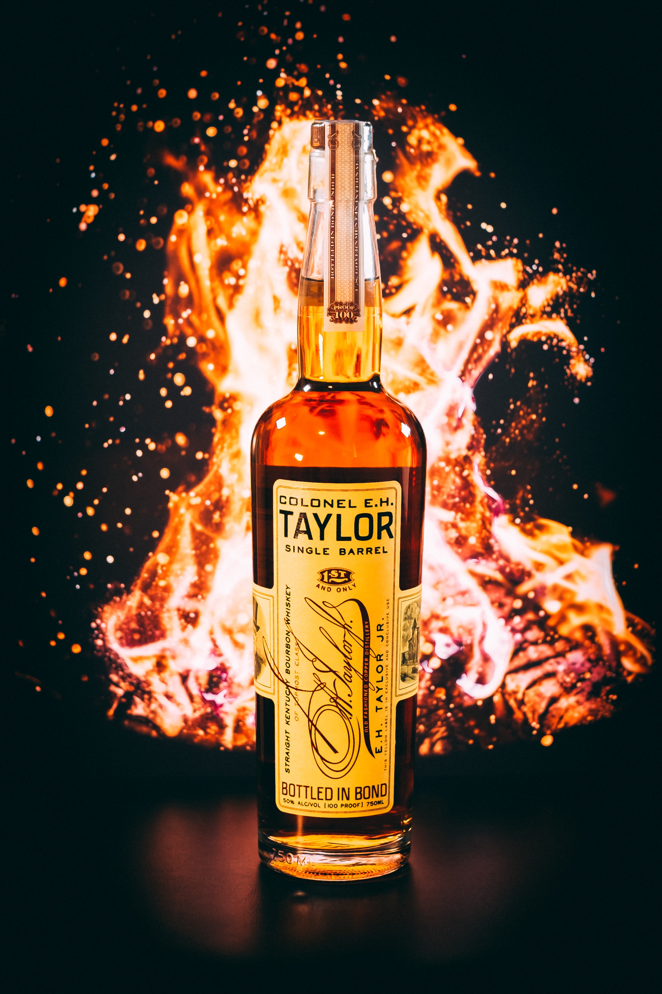Bottle of EH Taylor Bourbon