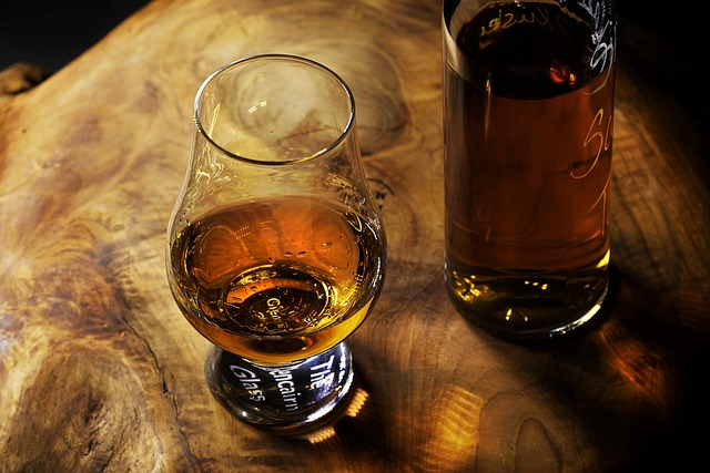 Bourbon whiskey in a Glencairn Glass